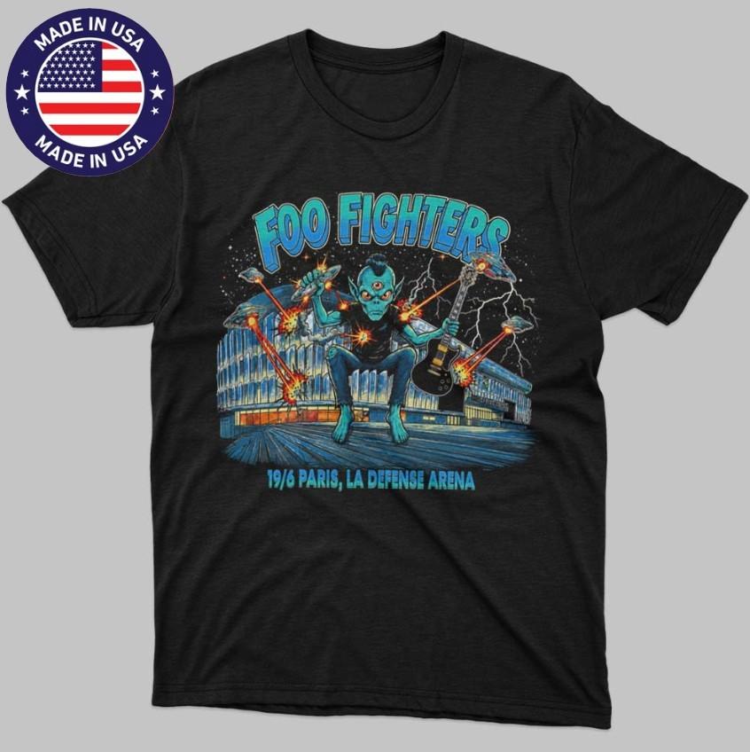 Foo Fighters Париж Франция 2026 La Défense Arena Тур Графическая Футболка S-5XL