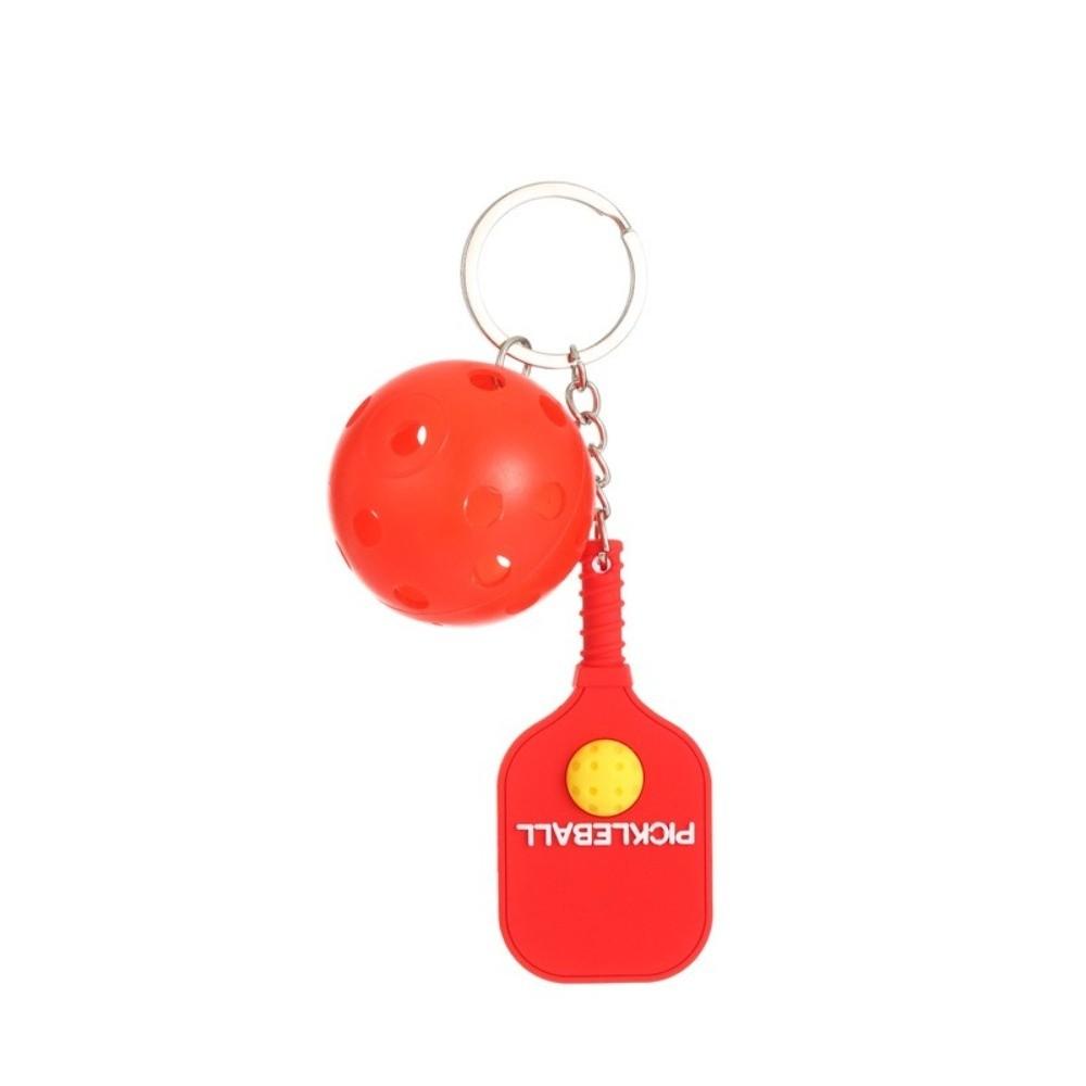 Detachable Pickleball Paddle Set Keychain with Buckle Pickleball Key Ring Bag Charm
