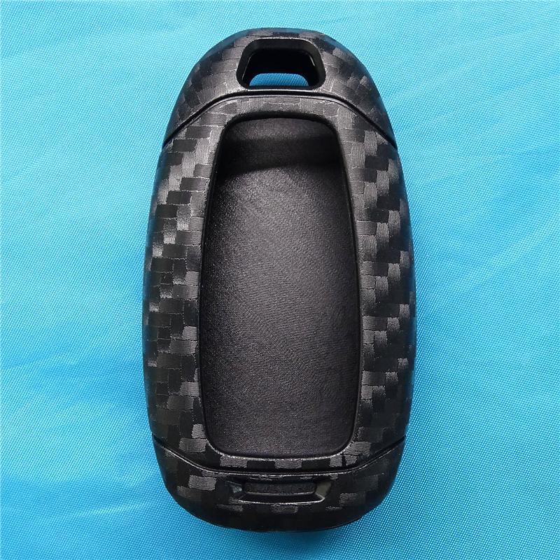 Чехол для ключа-брелока автомобиля Карбоновый силикон для Hyundai i30 i35 i40 Kona Azera Elantra Solaris Grandeur Ig Accent Santa Fe