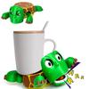 1PCS Fun Coaster Turtle Cup Pad 3d Printed Panicked Turtle Cup Mat Tea Coffee Mug Drinks Holder Home Desktop Decor Accessories