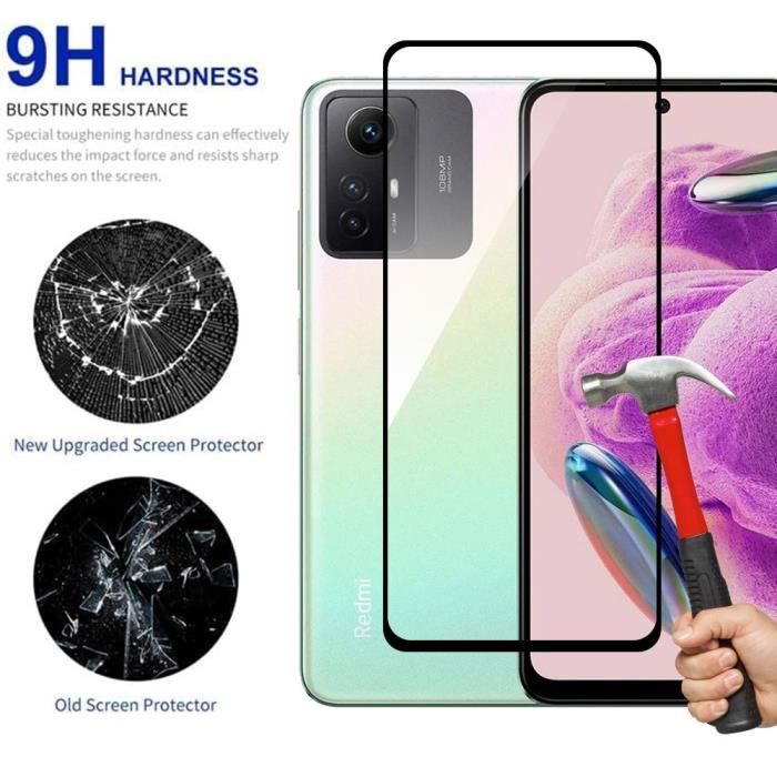 Pack-2 Verre Trempé Intégral pour Xiaomi Redmi Note 12S - Protection d'écran Antichoc (pas pour Redmi Note 12)