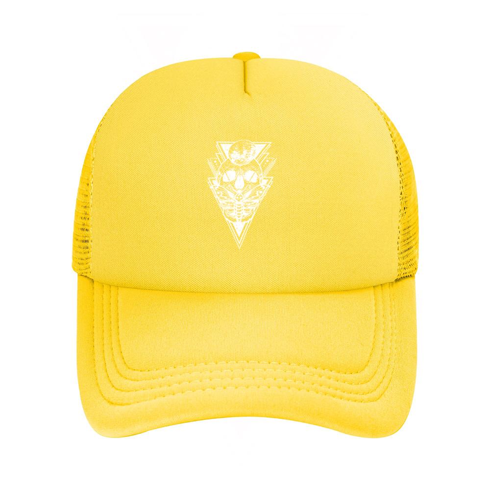 Skull moth moon geometric design artwork Baseball Cap Anime Graphic Hats Adult Unisex Women Sports Outdoor