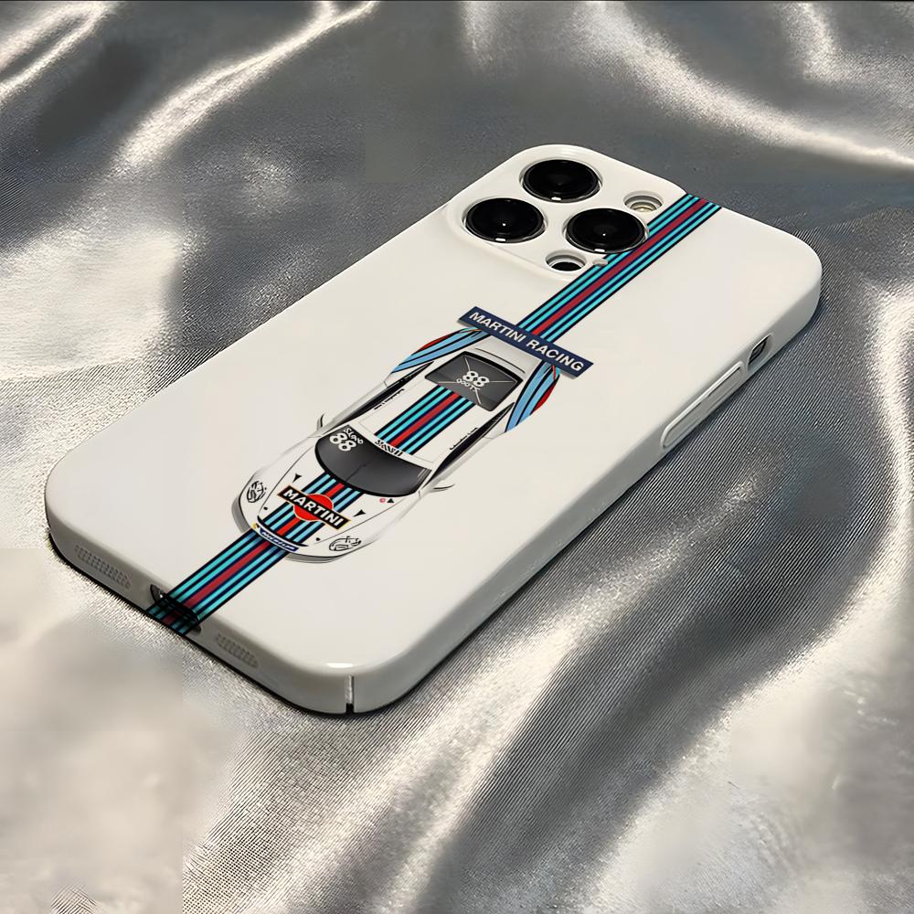 Чехол для телефона Racing Martinis Для iPhone 16 Pro Max 15 Pro 13 14 12 11 8 7 Plus X XR XS Max Всесторонний чехол