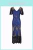 Elegant Womens Sequins Beaded Sleeveless Cocktail Dress For Timeless Evening Glamour