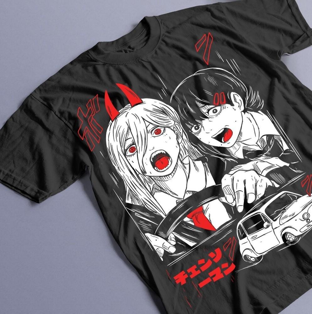 Chainsaw Man T-Shirt, Anime Tee, CSM Denji Shirt, Power Design, Black Top, All