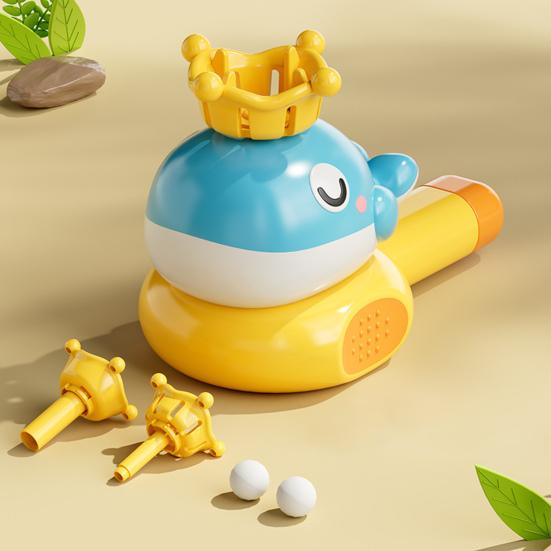 Подвесная игрушка-шарик для развития оральной моторики Интерактивный дизайн кита и медведя Игрушка-труба с двухрежимным гудком и плавающим шариком для малышей