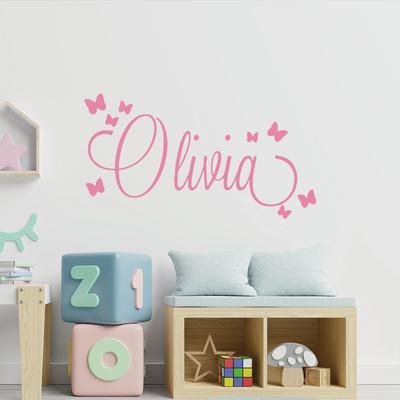 Звездная наклейка на стену с именем на заказ - Персонализированная виниловая наклейка из ПВХ для дня рождения и домашнего декора, Съемная для гостиной и спальни