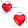 Love Heart Shaped Pendant Crystal Glass Peach Heart Loose Beads Charm for DIY Jewelry Necklace Earrings Making