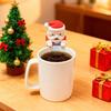 Mini Santa Claus Cooling Fan USB Rechargeable Christmas Santa Hot Drinks Meals Coffee Tea Soup Beverage Food Cooling Tiny Robot Cooler Fan