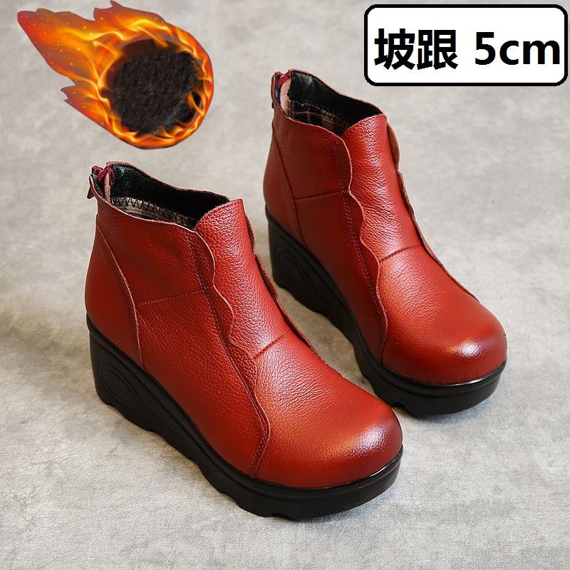 Шикарные туфли на танкетке, женские дизайнерские синие ботильоны из натуральной кожи для женщин, низкие каблуки, удобные туфли из коровьей кожи для мам, женские сапоги