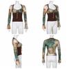 Long Sleeves Transparent Flower T-shirt Pleated Slim Crop Tops  Spring Summer