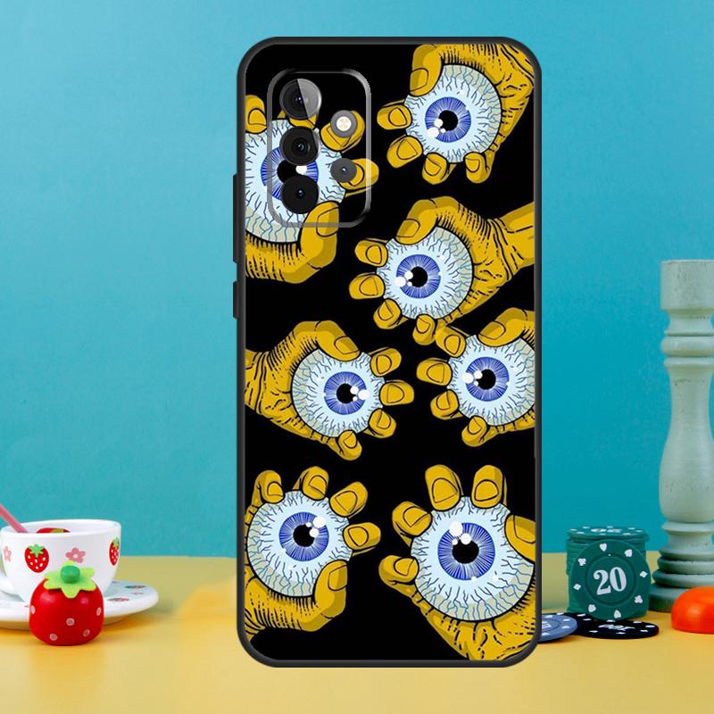 Чехол с руками и глазами для Samsung Galaxy A25 A54 A34 A14 A52 A32 A12 A13 A33 A53 A15 A16 A36 A56 A26 A05 A35 A55