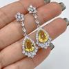 Sace Gems Earrings for Women 925 Sterling Silver 8*10MM Natual Citrine Stud Earrings Wedding Party Fine Jewelry