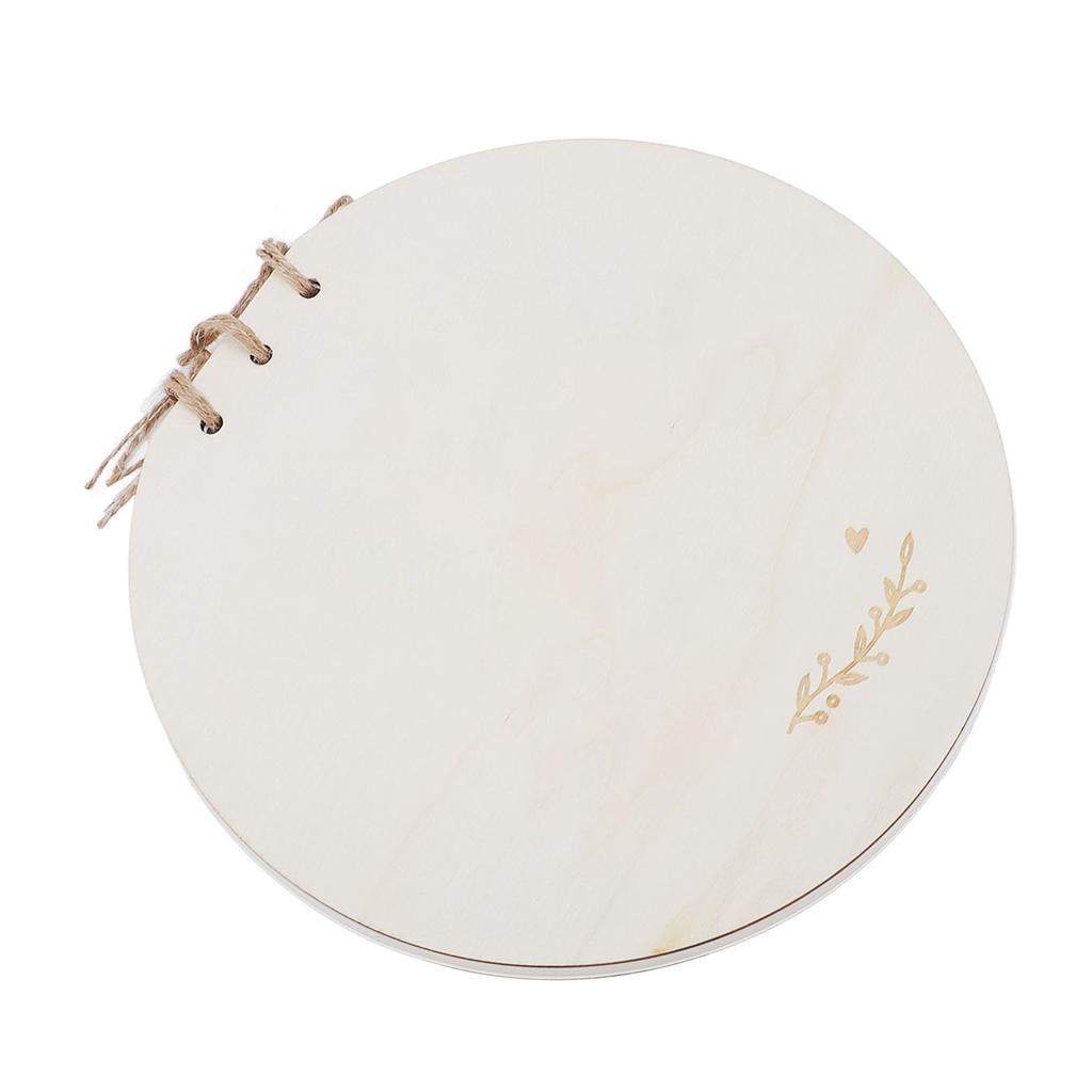 Baby Shower Guest Book Synthetic Wood and Paper Baby Shower Sign In Guest Book for Parties