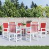 Garden Chair Cushions for Low Back Chairs 6 pcs Red 100 x 50 x 3 cm