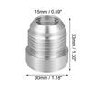 uxcell Car Auto 12AN Male Welding Fitting Plug Hose Adapter, Fuel , Aluminum Alloy, Silver Tone, 4 Pieces