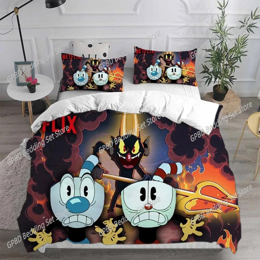 Одеяло Новое Домашнее Текстильное Мультяшное Cuphead Комплект Постельного Белья Спальня Мягкое Современное S Удобное И