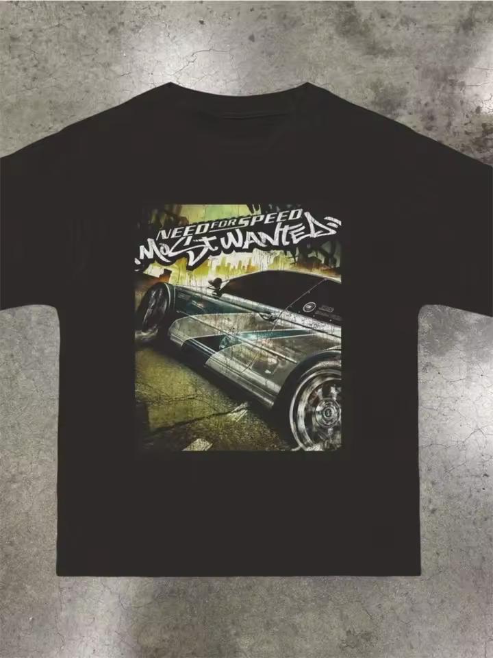 Need for Speed: Most Wanted Men's Retro Game T-Shirt Pure Cotton Couple All-Season Streetwear Shirt oversized t shirt