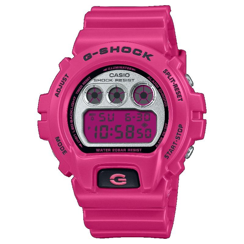 Casio Мужские часы G-SHOCK, смола, водостойкость 200 м, цифровые, ударопрочные, кварцевые, DW-6900RCS-4
