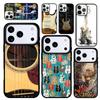 Чехол Case для iPhone 17 Air 16 Pro Max 15 Plus 11 13 Mini 14 12 Задняя крышка телефона Гитара Электроакустический Инструмент