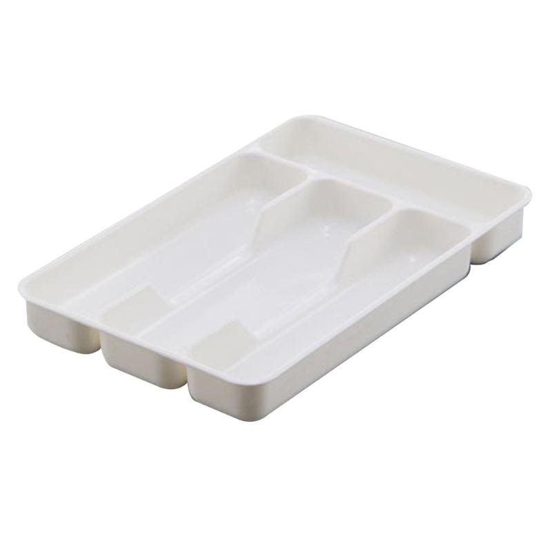 2pcs Tableware Organizer Cutlery Storage Tray Kitchen Drawer Separation Finishing Rack Storage Box Spoon Fork Silverware