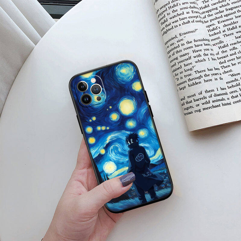 MH105 Чехол для телефона Наруто Учиха Саске для iPhone 7 8 11 12 13 14 15 16 17 16E XS Pro Max XR X SE Air
