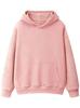 Fleece-Lined Thickened Hua Cotton Drop-Shoulder Hoodie - 2023 Autumn/Winter Solid Color Loose Hooded Sweatshirt with High Neck