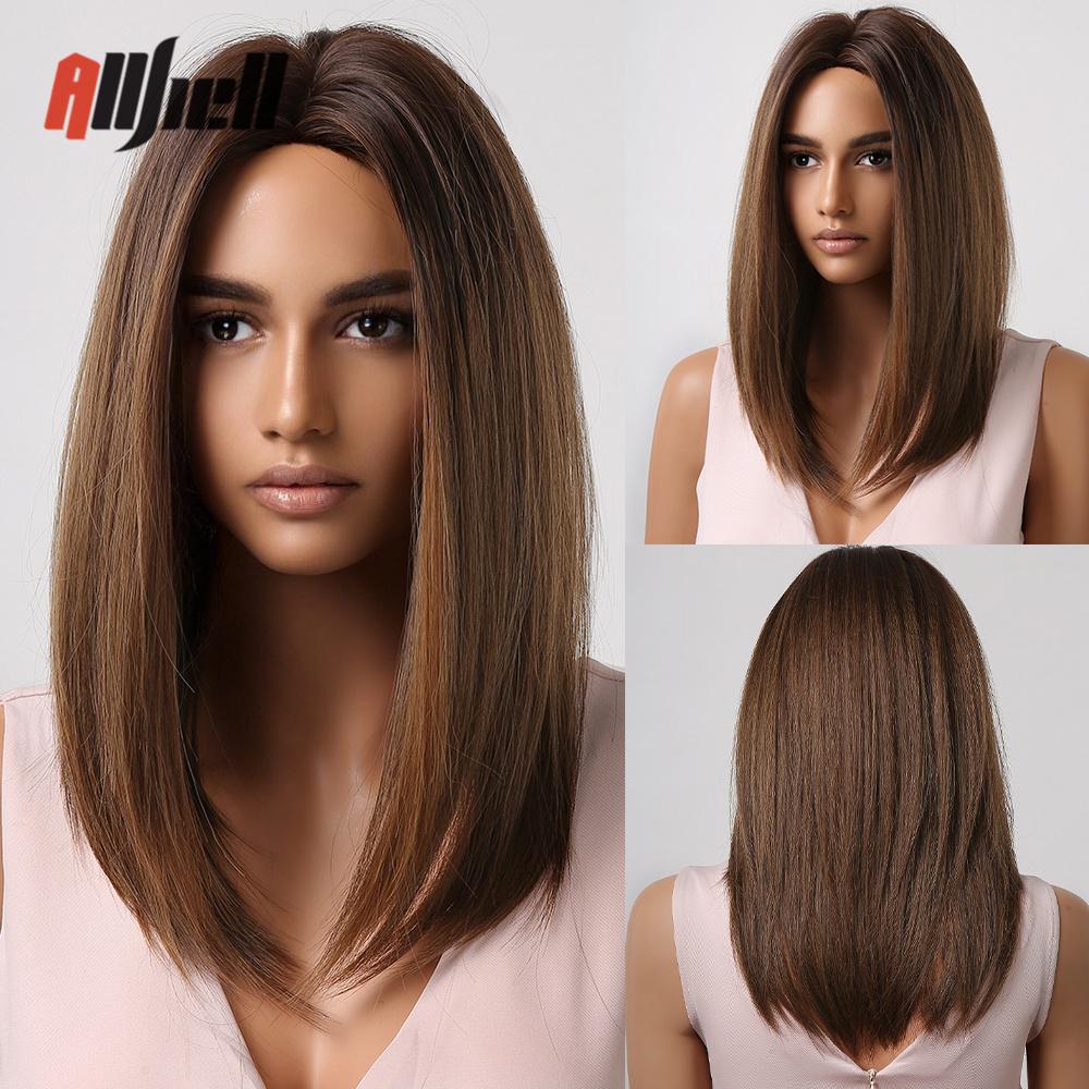 Synthetic Bob Hair Wig with Bangs Ombre Platinum Blonde Cosplay Wigs for Women Short Heat Resistant Female Daily Lolita Wavy Wig