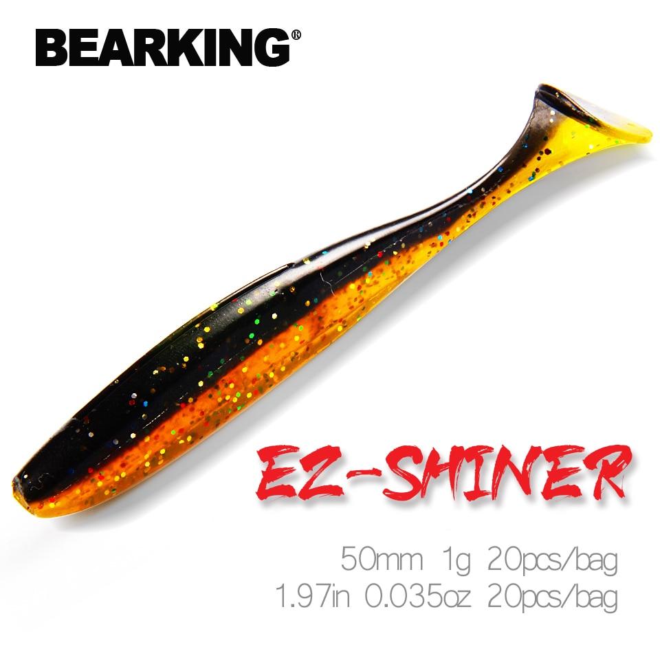 BEARKING Shiner 50 мм 1 г 20 шт./пакет рыболовные приманки мягкие приманки искусственные приманки снасти джеркбейты для щуки и окуня