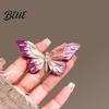Clothing Safe Brooch Women High-Gloss Rhinestone Inlay Gradient Color Butterfly