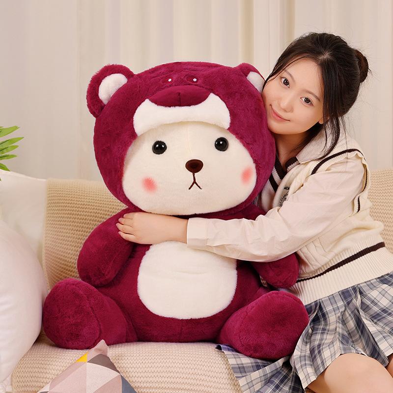 36-55 см плюшевая кукла-медведь-панда с капюшоном, мультяшное животное в зоопарке, плюшевая подушка для сидения, подарок