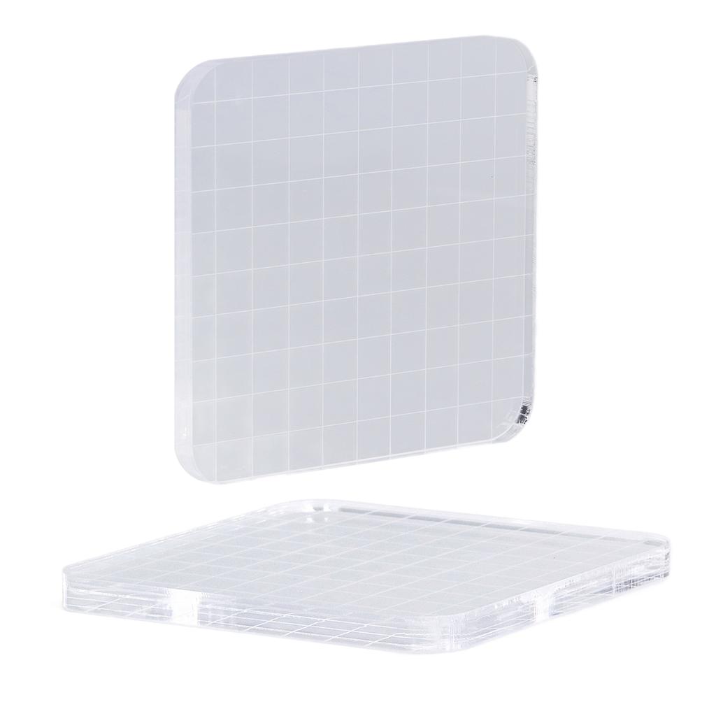 Акриловый блок 10x10 см безопасный круглый уголок прозрачный многоразовый высокочистые штампы для блокнота