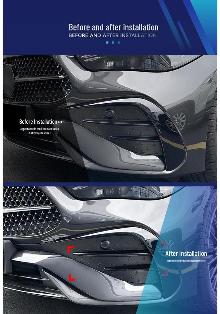 Mercedes-Benz C-Class Front Lip, Grille, Side Skirts, Rear Diffuser, Tailpipe Trim, Tail Wing Modifications
