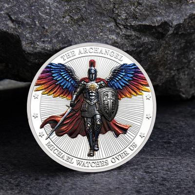 1/3/5 шт. Монета вызова Архангела Михаила, двухсторонняя резная металлическая медаль, памятный круглый медальон