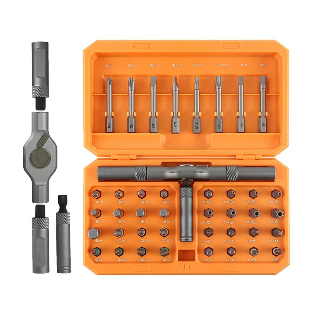 Magnetic Screwdriver,24&1 Magnetic Screwdriver Set, DIY Ratchet Screwdriver Set, Detachable Ratchet Handle, Portable Compact Tool Kit (42-in-1
