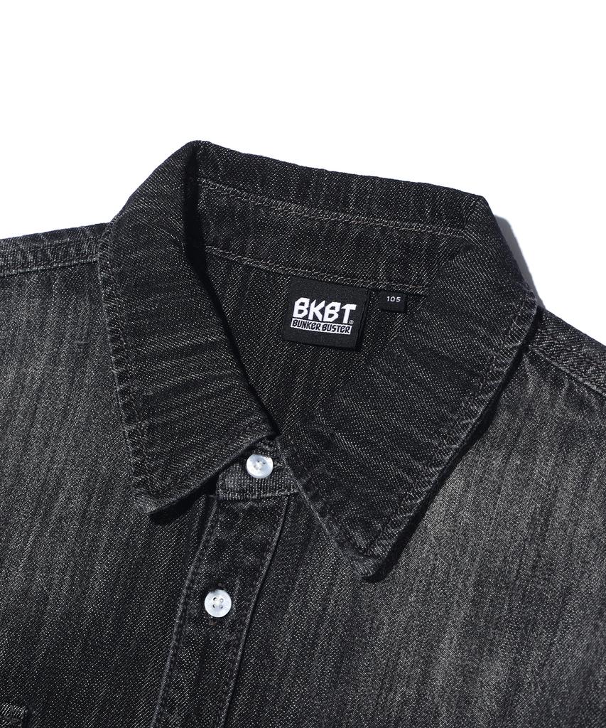 BUNKERBUSTER Slub Washed Denim Shirt Mp3Yu681_Black