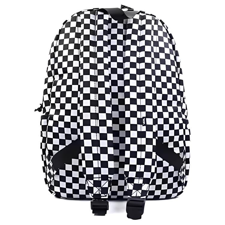 Vans Полиэстер Рюкзак Обычный Унисекс Черно-белая Клетка VN000GP1DWW