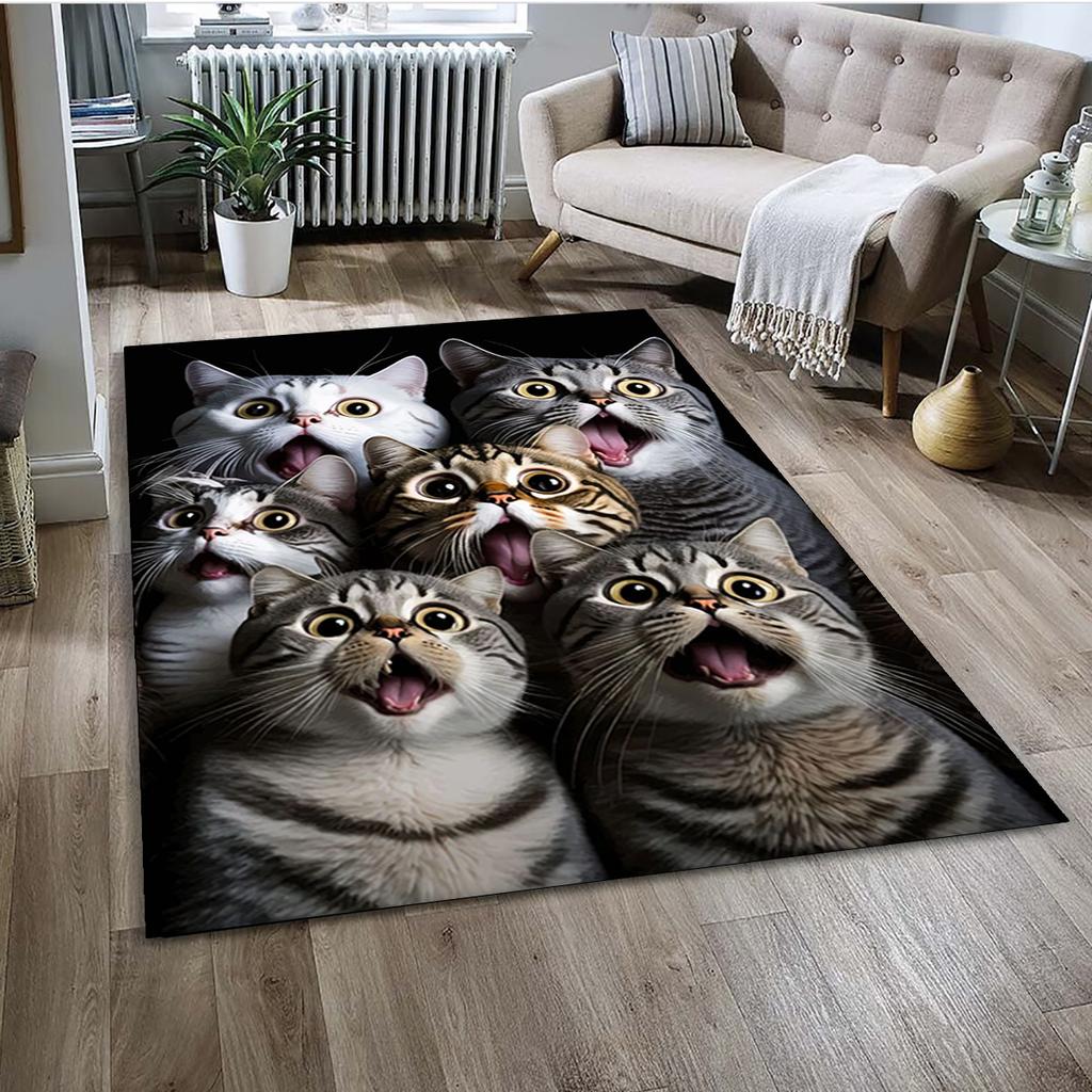 Милый мультяшный ситцевый кот, кот Гарфилд, персидский кот, ковер Ragdoll, ковер для дома, гостиной, спальни, дивана, коврик для двери, декор, детский нескользящий коврик