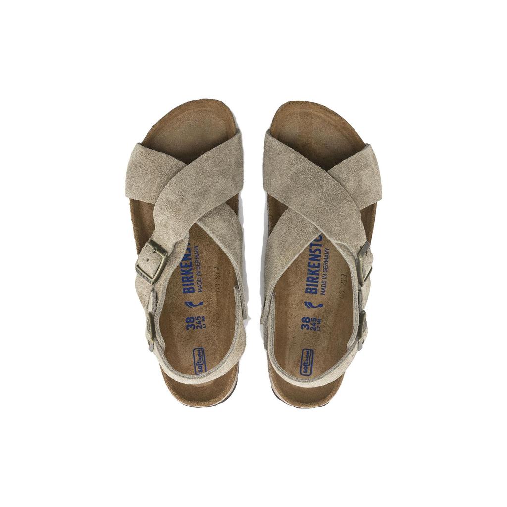 Birkenstock Сандалии Tulum из замши узкого кроя 'Тауп' Женские 1024110