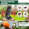 New Solar Owl Scare Bird Control Devices Waterproof Garden Fake Owl Deterrent Decoration With Scary Sound and Eyes Emit Light