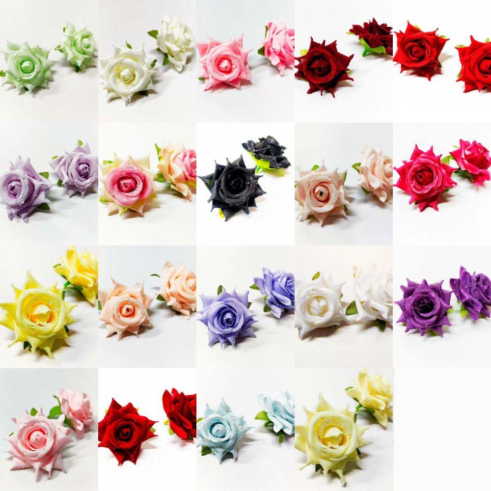 10pcs Pastel Colors Realistic Artificial Rose Heads 3D Elegant Flower Arrangement for Wedding