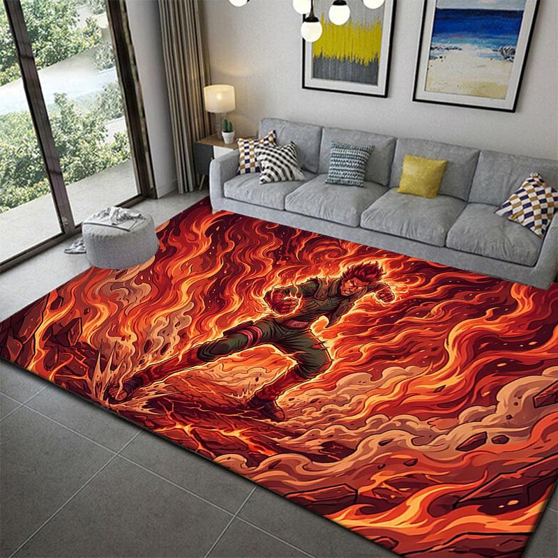 Naruto Ninja Force Pattern Rug Soft Washable Non-Slip Carpet for Home Game Room