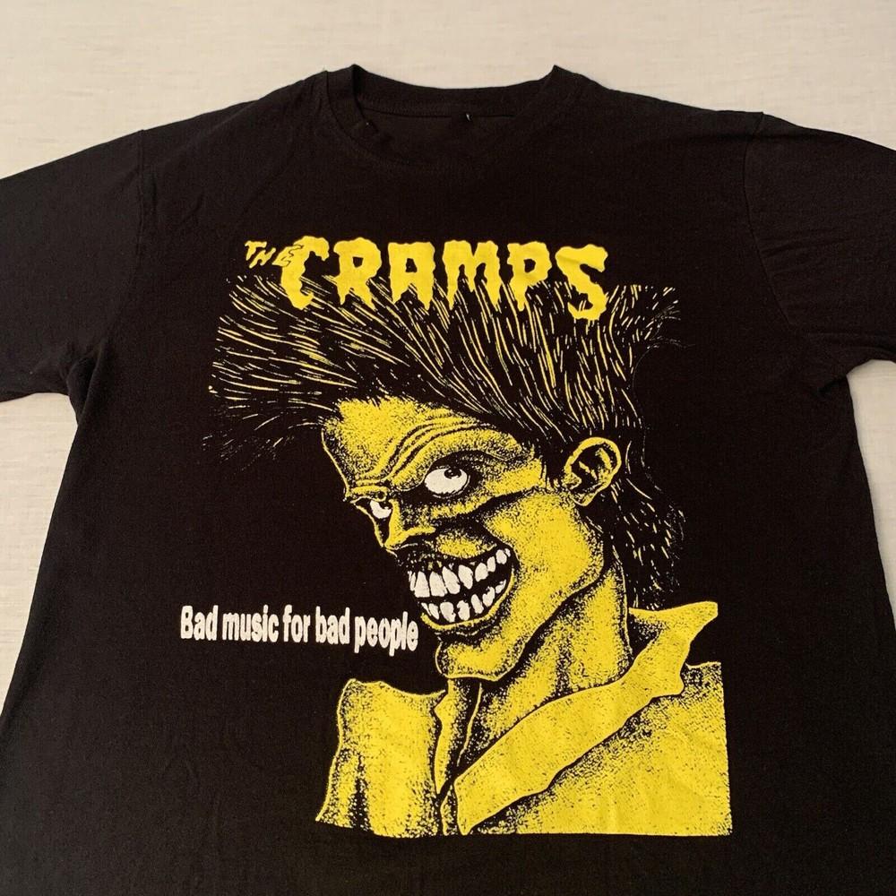 Футболка CRAMPS Bad Music For Bad People Хлопковая Унисекс S-5XL US061 Унисекс Футболка