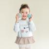 [Rural Grid Splicing Hoodie] 26 Spring Children's Versatile Round Neck Top for Infants and Girls