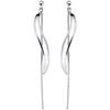 [Q4846] - Silver 'Choréographie' Silver Earrings (rhodium-plated) - 40 Mm