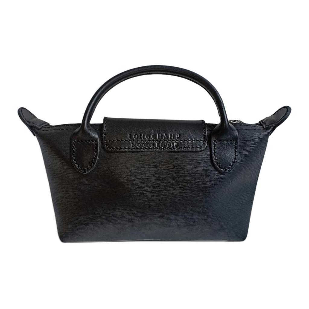 Longchamp Le Pliage City 17 Solid Color Embossed Logo Eco-Friendly Zipper Short Handle Dumpling Tote Bag Women tote bags Black 34175HYQ001