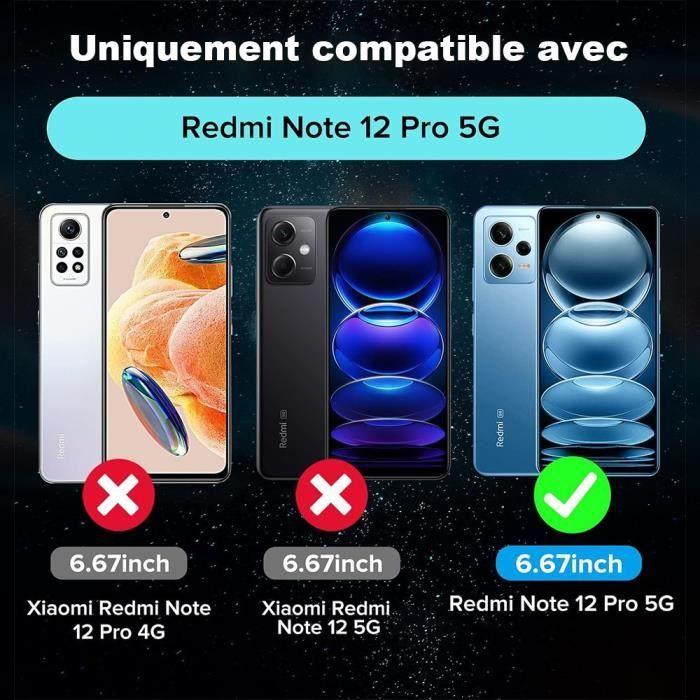 Coque - E.F.CONNECTION - Pour Xiaomi Redmi Note 12 Pro 5G - Protection Antichoc - Cordon Amovible - Gris