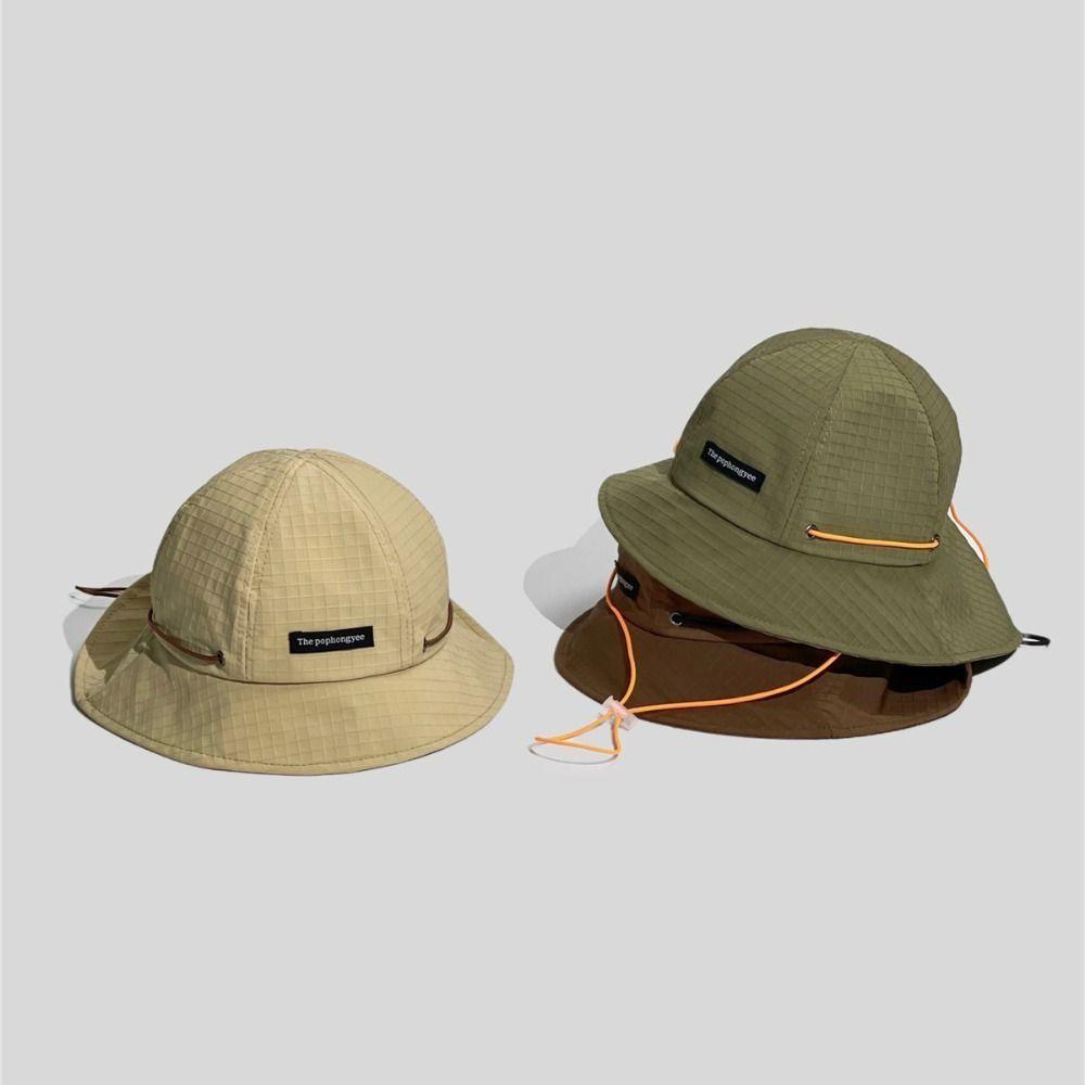 UV Protection Bucket Hat Adjustable Casual Sun Protection Hat Gifts Summer Drawstring Bucket Cap