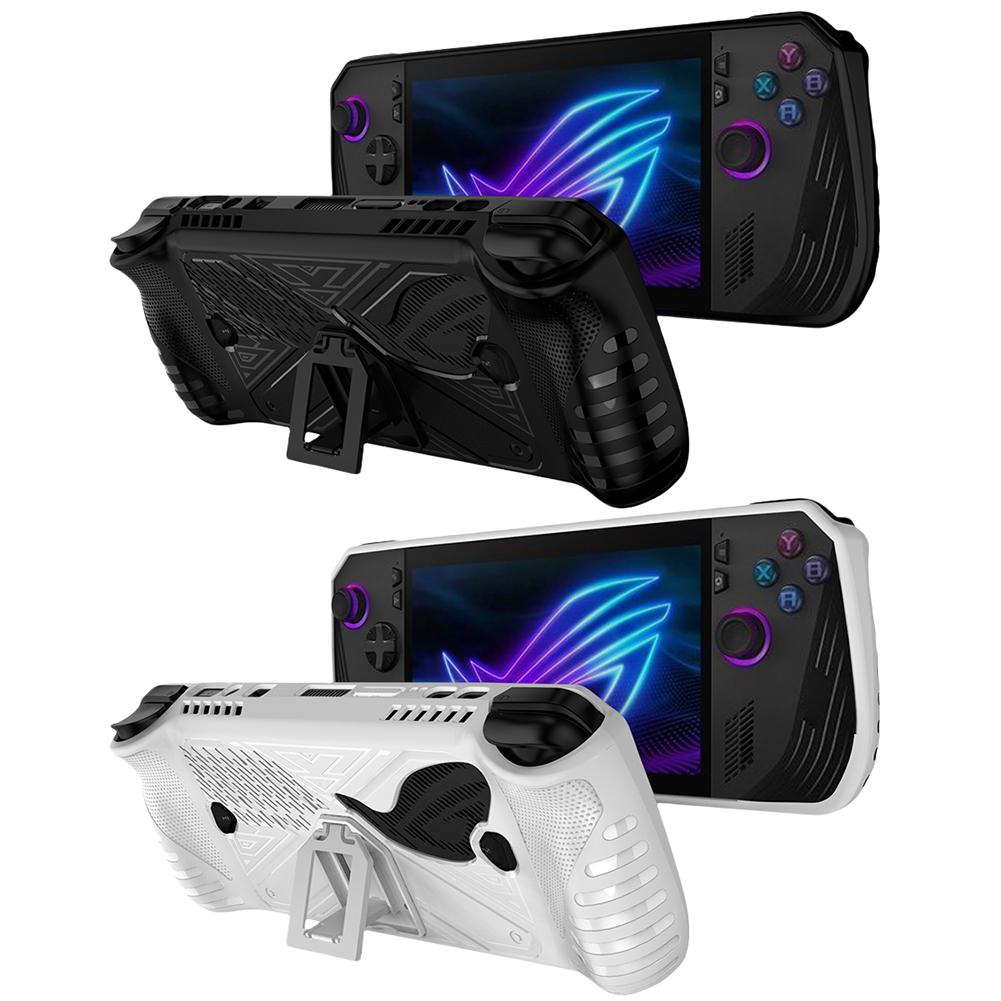 Защитная крышка для игровой консоли ASUS ROG ALLY X с подставкой, мягкий защитный чехол из ТПУ, ударопрочный кейс-защита