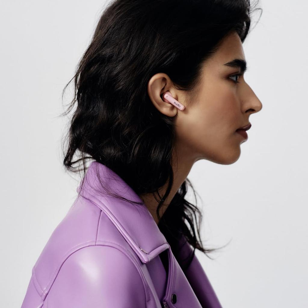 SUDIO A1 Wireless Earphones Open Ear Type iOS Android Compatible IPX4 Level Waterproof Design Scandinavian Design SDGs Sustainable Gift [] (Pink)